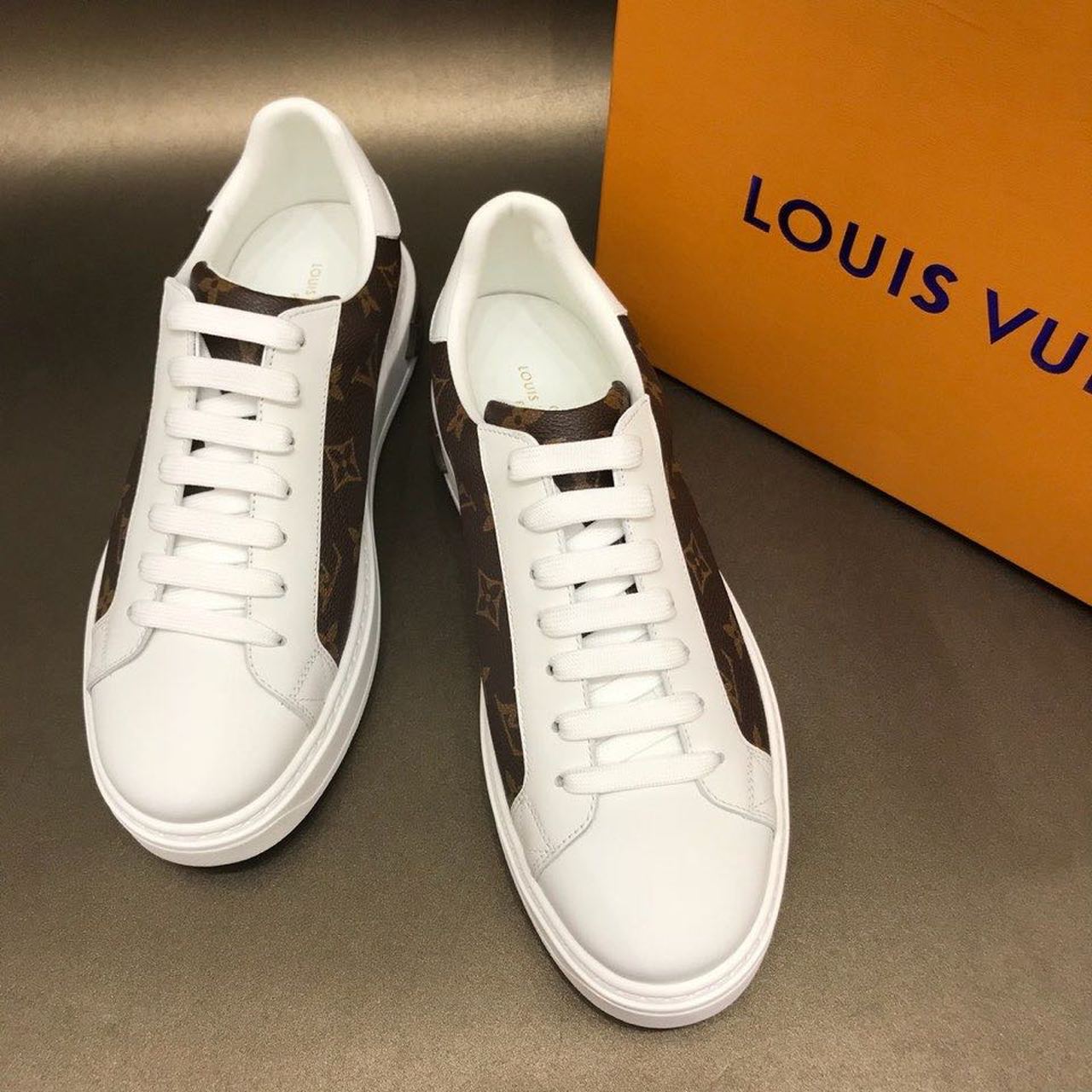 L Time Out Sneaker White/Brown For Women lou