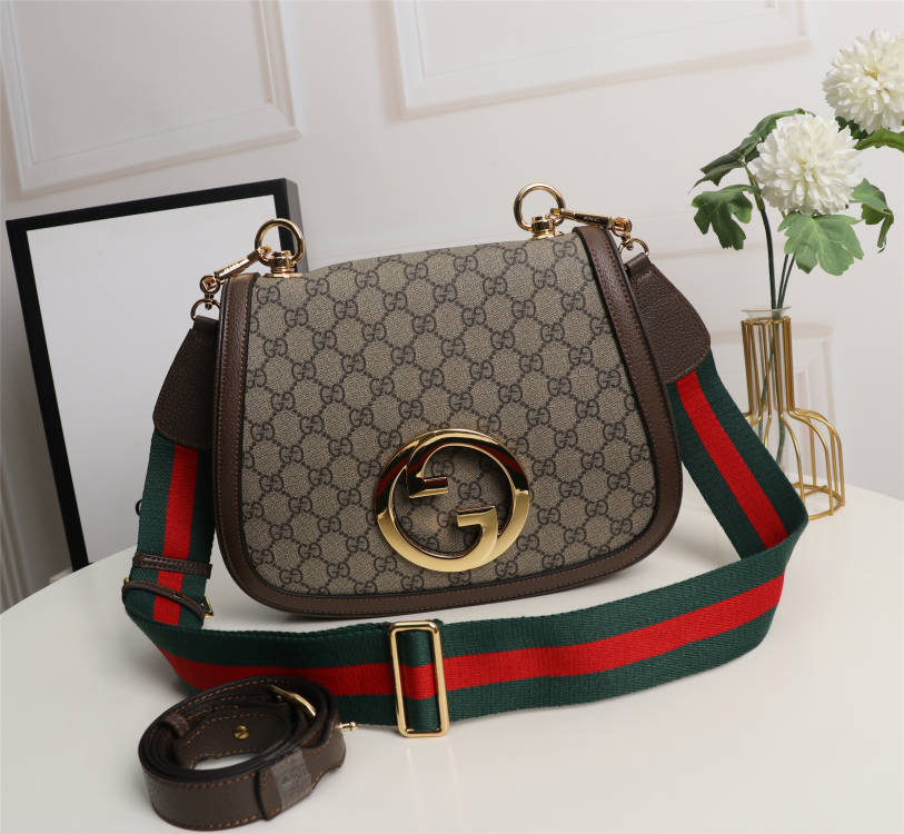 Classic Series - Gold Round Logo Crossbody Bag