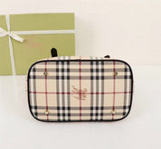 2 colors Checkered cowhide bag