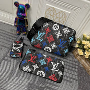 Trendy graffiti three pieces crossbody bag