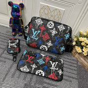 Trendy graffiti three pieces crossbody bag