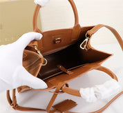 3 Color Cow Leather Medium Tot Bag