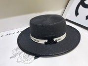 4-color black exclusive logo flat top hat