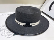 4-color black exclusive logo flat top hat