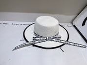 4-color tie bow flat top hat