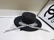 4-color tie bow flat top hat