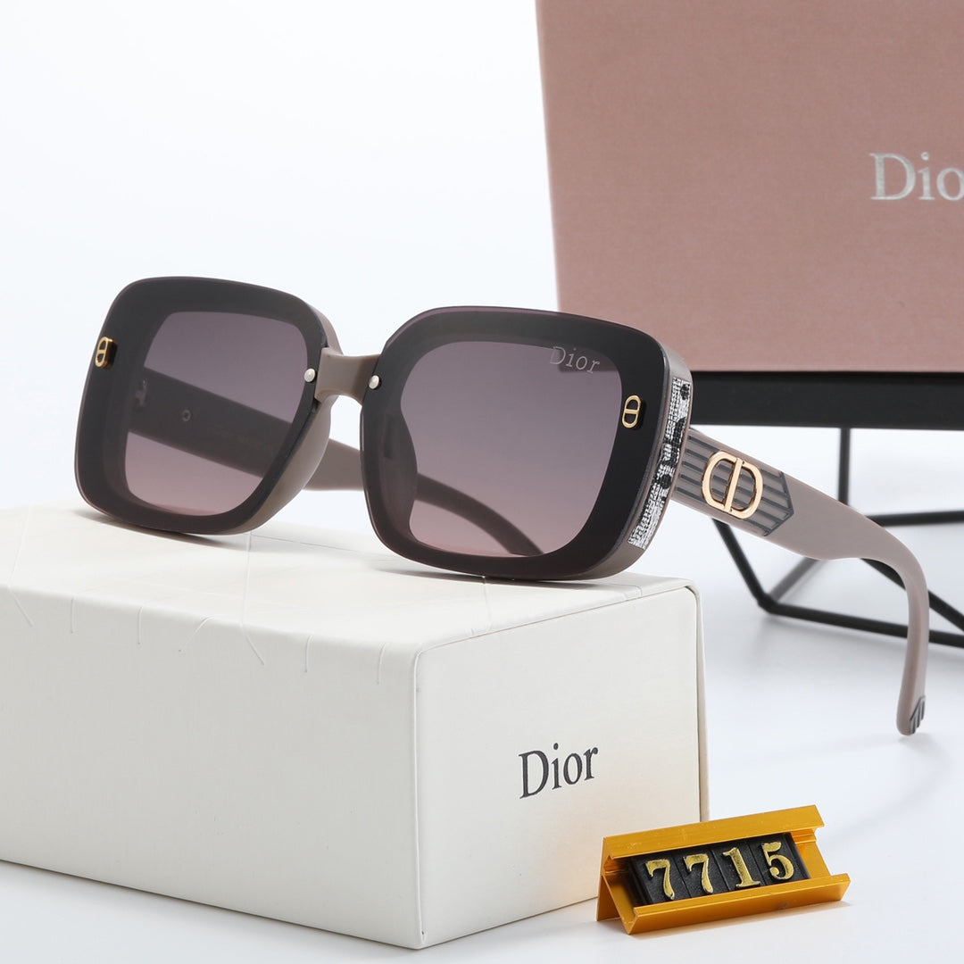 4-color fashion CD letter square frame sunglasses