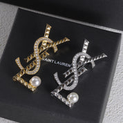 Fashion YS rhinestone pearl pattern brooch