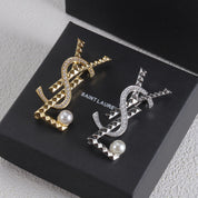 Fashion YS rhinestone pearl pattern brooch