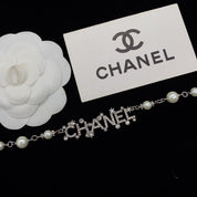 Fashion CC rhinestone pearl necklace