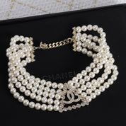 Fashion CC triangle pearl necklace