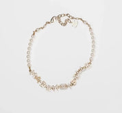 Fashion CC Pearl Rhinestone Letter Necklace