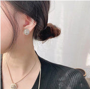 Fashion CC rhinestone earrings