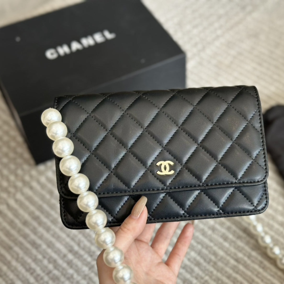 Fashion CC Pearl Crossbody Shoulder Bag