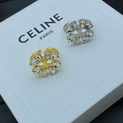 Fashion CE letter rhinestone ring