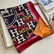 Fashion HM double-sided printed silk scarf