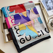 Fashion GG double-sided printed silk scarf