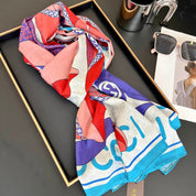 Fashion GG double-sided printed silk scarf