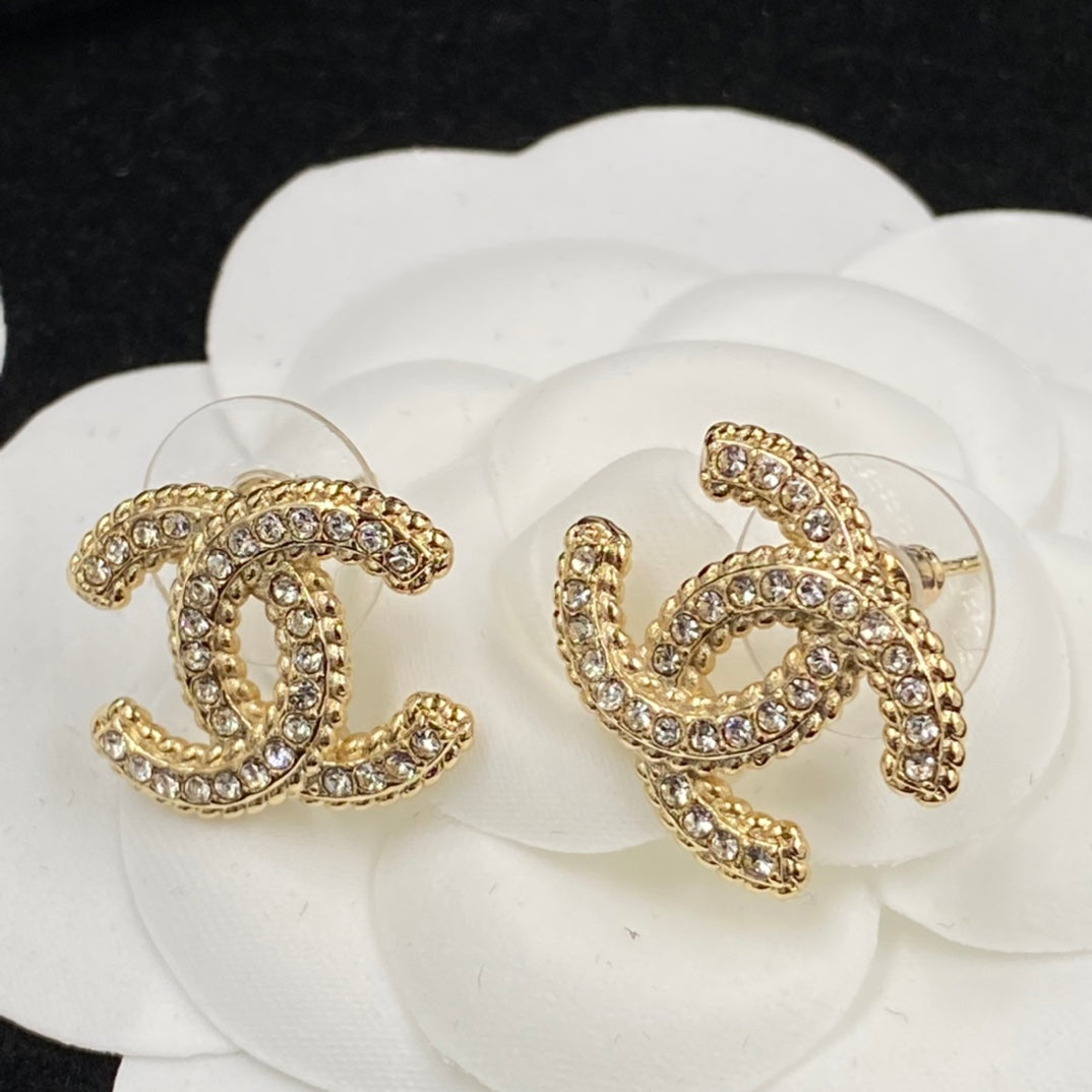 Fashion CC Rhinestone Earrings