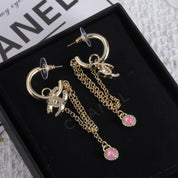 Fashion CC Rhinestone Dangle Earrings