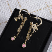 Fashion CC Rhinestone Dangle Earrings