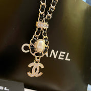 CC Pearl Pendant Necklace