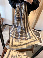 Fashion CC letter scarf