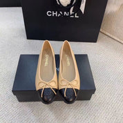 cc Ballerina Flats Beige/Black For Women, Women's Shoes G02819