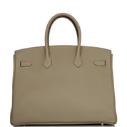 Hermès Birkin 35 Sage Clemence Palladium Hardware