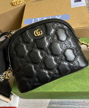 Gucci Matelasse Leather Shoulder Bag 702229 Black