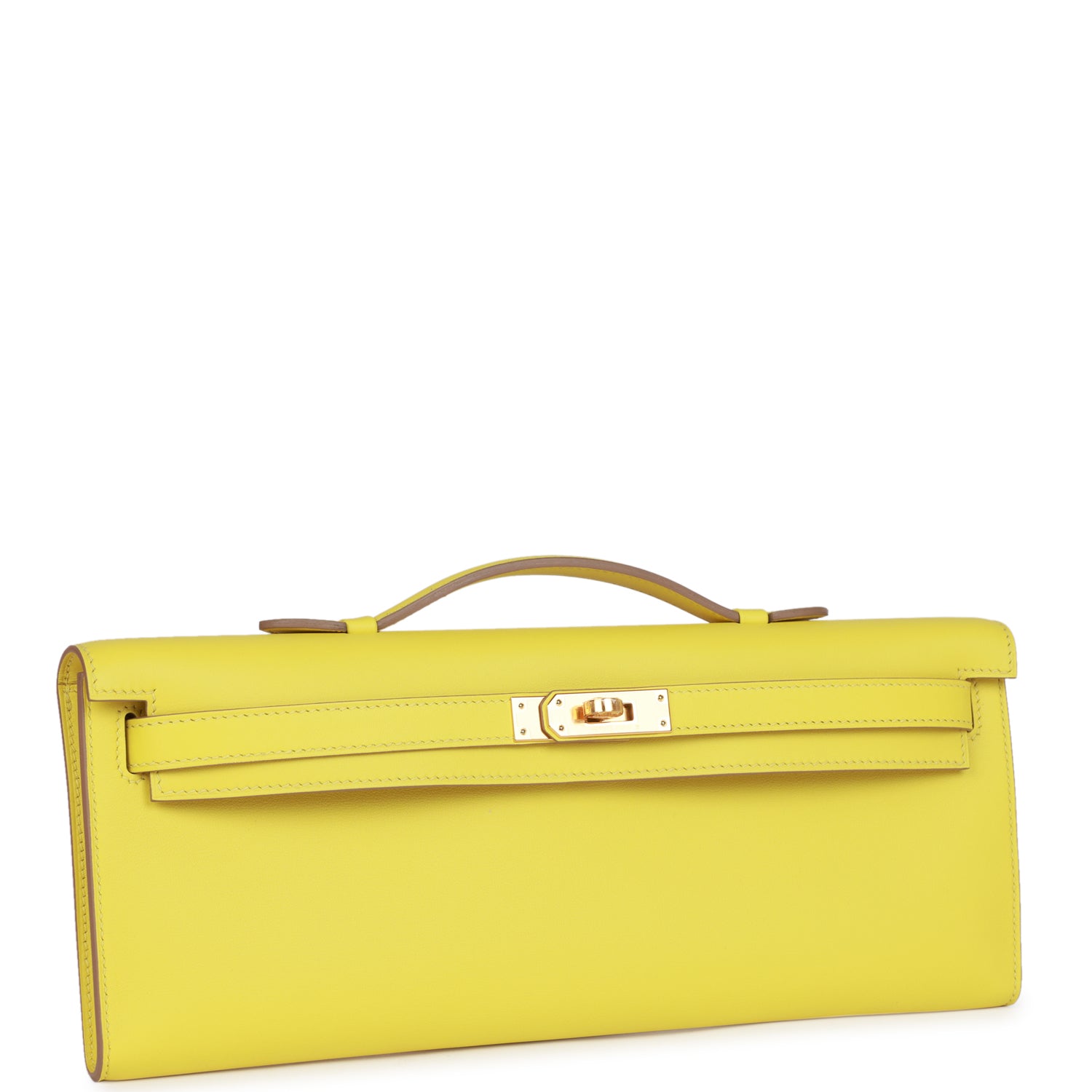 Hermès Kelly Cut Lime Swift Gold Hardware