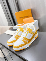 L TRAINER LEATHER LOW TRAINERS YELLOW