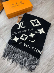 Luxury fashion wool fleece hat and scarf