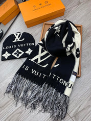 Luxury fashion wool fleece hat and scarf