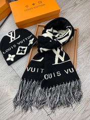 Luxury fashion wool fleece hat and scarf