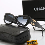 6-color stylish CC letter temple sunglasses