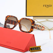 4-color fashionable FF printed temple polarized sunglasses