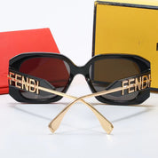 4-color fashionable FF printed temple polarized sunglasses