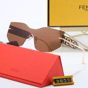 4-color fashionable FF printed temple polarized sunglasses