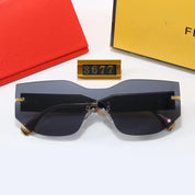 4-color fashionable FF printed temple polarized sunglasses