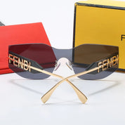 4-color fashionable FF printed temple polarized sunglasses