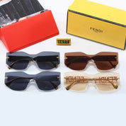 4-color fashionable FF printed temple polarized sunglasses