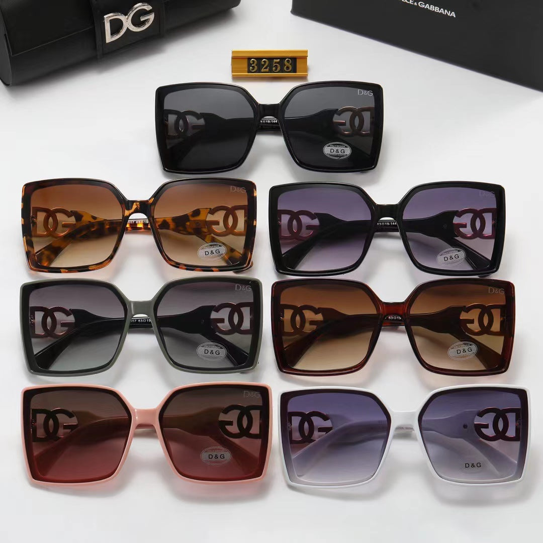 7-color fashionable DG letter temple polarized sunglasses