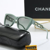 4-color fashionable CC letter temple polarized sunglasses