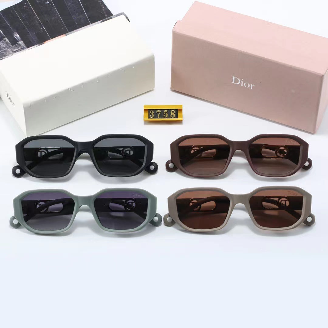 4-color fashionable CD letter temple polarized sunglasses