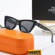 4-color fashionable HE letter temple polarized sunglasses