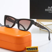 4-color fashionable HE letter temple polarized sunglasses