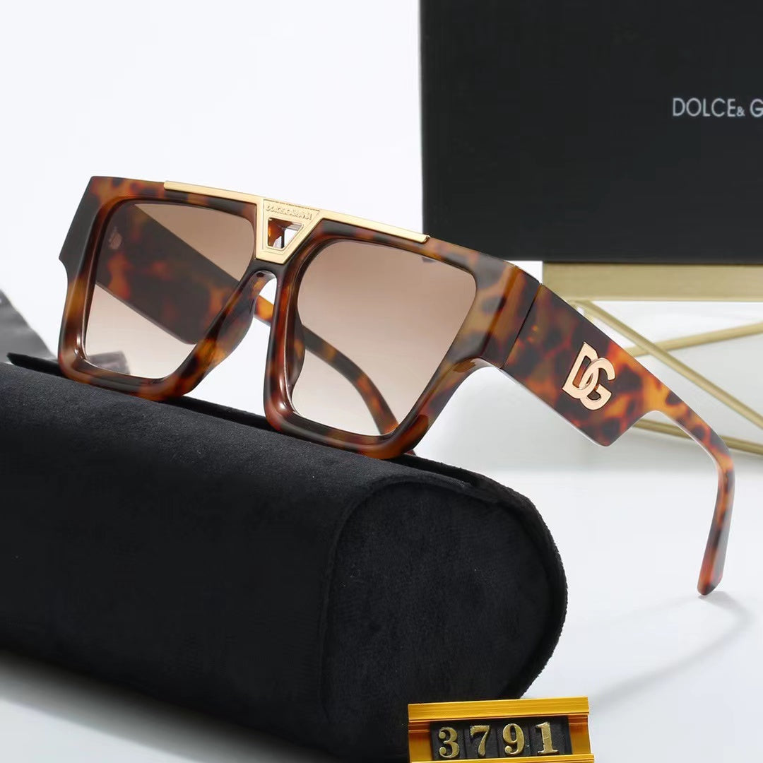 4-color fashionable DG letter temple polarized sunglasses