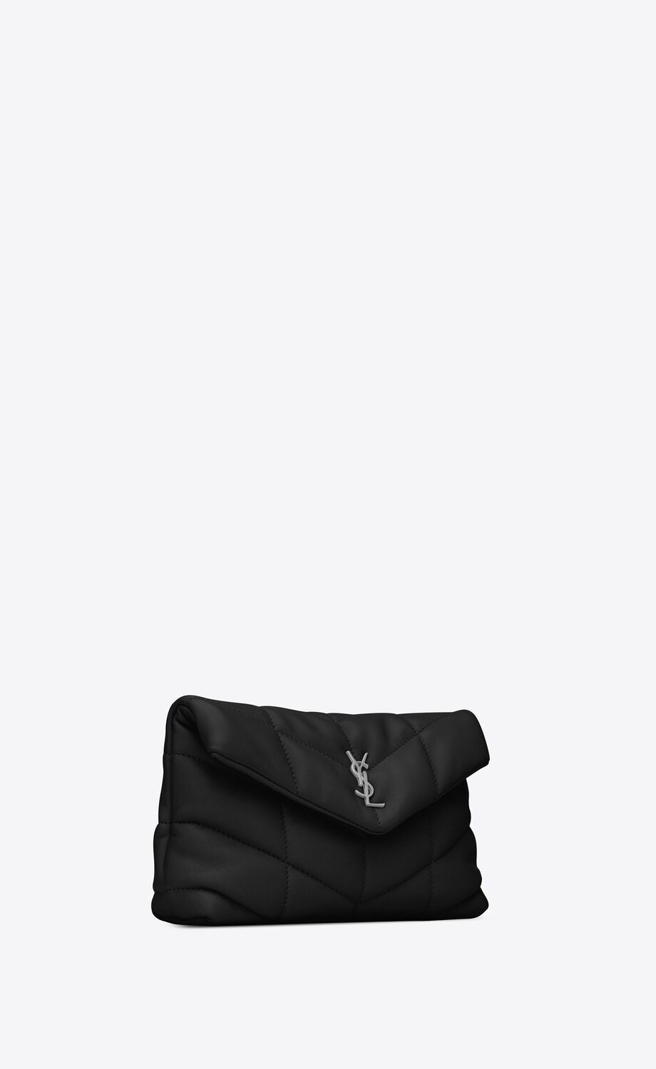 YSL Puffer Small Pouch in Quilted Lambskin