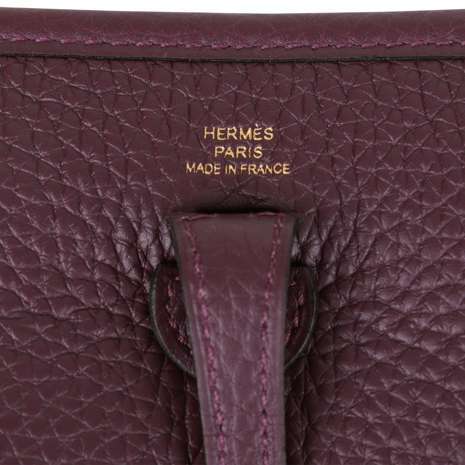 Hermès Evelyne TPM Cassis Clemence Gold Hardware